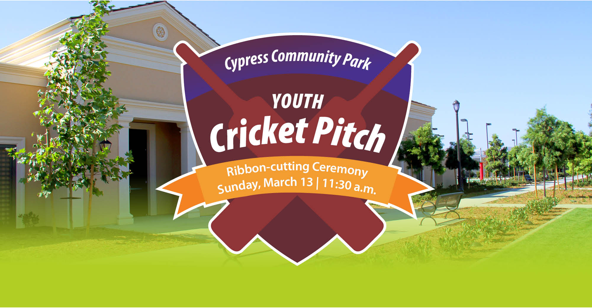 Youth Cricket Pitch Opening at Cypress Community Park in Irvine City of Irvine