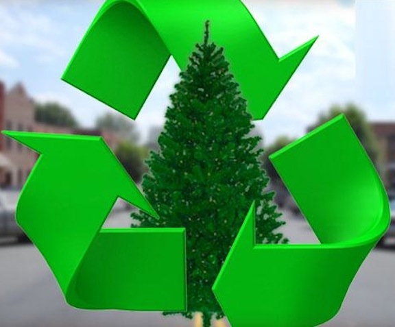 Image of the green recycling arrows surrounding a Christmas tree from www.bing.com/images