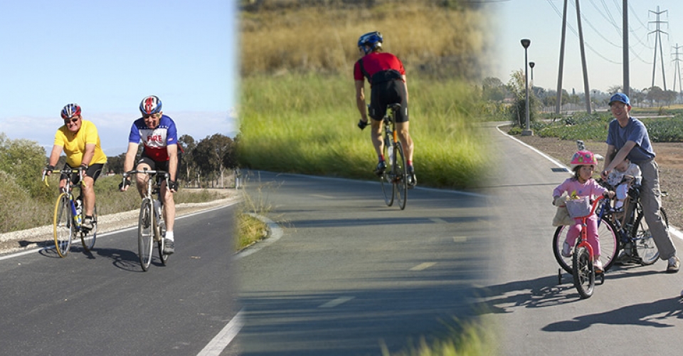 bikers on pathways