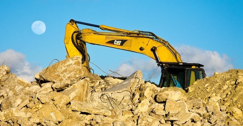 bulldozer moving land